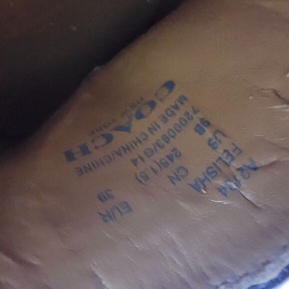 Coach New York Felisha Signature C Loafers Flats US 9B Brown Gold Buckle AS - Picture 3 of 9